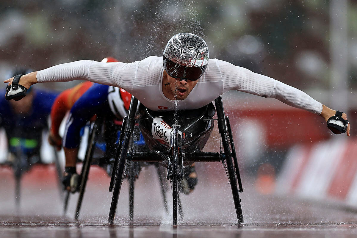 東京パラリンピック陸上男子800mT54決勝、スイスのマルセル・フグ選手が金メダル